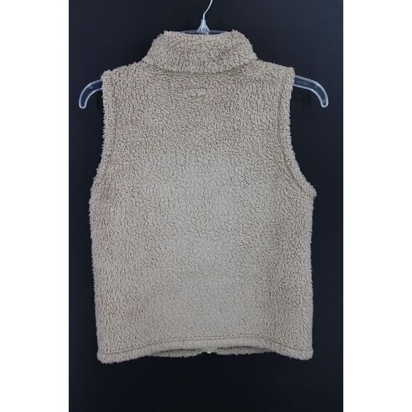 Patagonia Los Gatos Sherpa Fleece Tan Vest Girls Size 14 XL - Picture 5 of 7